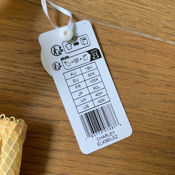 Elomi Charley Underwire Stretch Plunge Bra Yellow Lemon Fizz Size 40K - Picture 4 of 9